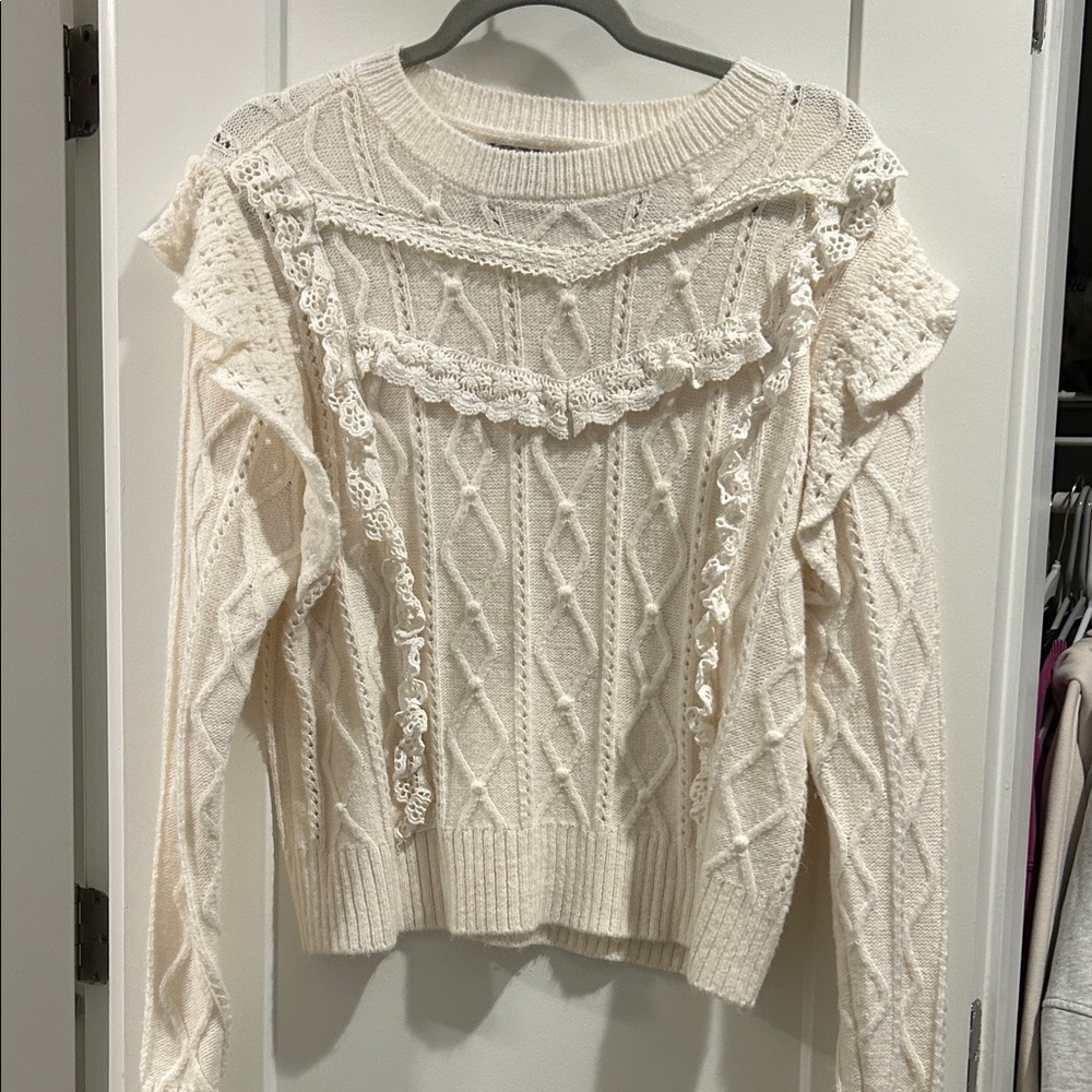 White Lace Sweater